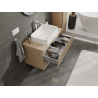 Mexen Rivel Badezimmerschrank 90 cm, 2 Schubladen, gerillt, Eiche - 91A20-09047-2-BFF81