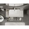 Mexen Rivel Badezimmerschrank für Waschtisch 100 cm, 1 Schublade, gerillt, grau matt - 91A20-10023-1-BF62
