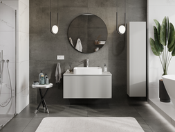Mexen Rivel Badezimmer-Unterschrank 100 cm, 1 Schublade, geriffelt, mattgrau - 91A20-10047-1-BF62