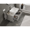Mexen Rivel Badezimmerschrank Waschtischunterschrank 100 cm, 2 Schubladen, gerillt, grau matt - 91A20-10047-2-BFF62