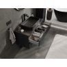 Mexen Rivel Badezimmerschrank für Waschtisch 100 cm, 2 Schubladen, geriffelt, schwarz matt - 91A20-10047-2-BFF71