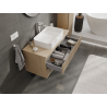 Mexen Rivel Badezimmer-Unterschrank 100 cm, 2 Schubladen, gerillt, Eiche - 91A20-10047-2-BFF81