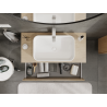 Mexen Rivel Badezimmer-Unterschrank 100 cm, 2 Schubladen, gerillt, Eiche - 91A20-10047-2-BFF81