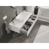 Mexen Rivel Badezimmerschrank unter Waschbecken 120 cm, 1 Schublade, geriffelt, weiß matt - 91A20-12023-1-BF01