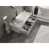 Mexen Rivel Badezimmerschrank für Waschbecken 120 cm, 1 Schublade, geriffelt, grau matt - 91A20-12023-1-BF62
