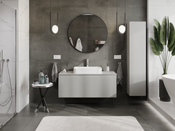 Mexen Rivel Badezimmer-Unterschrank 120 cm, 1 Schublade, gerillt, grau matt - 91A20-12047-1-BF62