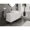 Mexen Rivel Badezimmer-Unterschrank 120 cm, 2 Schubladen, gerillt, weiß matt - 91A20-12047-2-BFF01