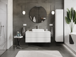 Mexen Rivel Badezimmer-Unterschrank 120 cm, 2 Schubladen, gerillt, weiß matt - 91A20-12047-2-BFF01