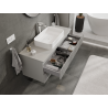 Mexen Rivel Badezimmerschrank für Waschtisch 120 cm, 2 Schubladen, geriffelt, grau matt - 91A20-12047-2-BFF62