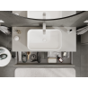 Mexen Rivel Badezimmerschrank für Waschtisch 120 cm, 2 Schubladen, geriffelt, grau matt - 91A20-12047-2-BFF62