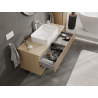 Mexen Rivel Badezimmerschrank 120 cm, 2 Schubladen, geriffelt, Eiche - 91A20-12047-2-BFF81