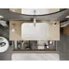 Mexen Rivel Badezimmerschrank 120 cm, 2 Schubladen, geriffelt, Eiche - 91A20-12047-2-BFF81