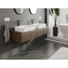 Mexen Rivel Badezimmer-Unterschrank 140 cm, 1 Schublade, geriffelt, Nussbaum - 91A20-14023-1-BF86