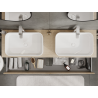 Mexen Rivel Badezimmerschrank unter dem Waschbecken 160 cm, 2 Schubladen, geriffelt, Eiche - 91A20-16047-2-BFF81