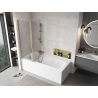 Mexen Mist L Badewannen-Faltwand 2-teilig 120 x 150 cm, transparent, gold - 8A9L-120-011-50-00