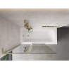 Mexen Mist L Badewannen-Faltwand 2-teilig 120 x 150 cm, transparent, gold - 8A9L-120-011-50-00