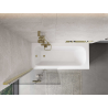 Mexen Mist 2-flügeliger Badewannen-Linksparavent 80 x 150 cm, transparent, gold - 8A9-080-002-50-00-L