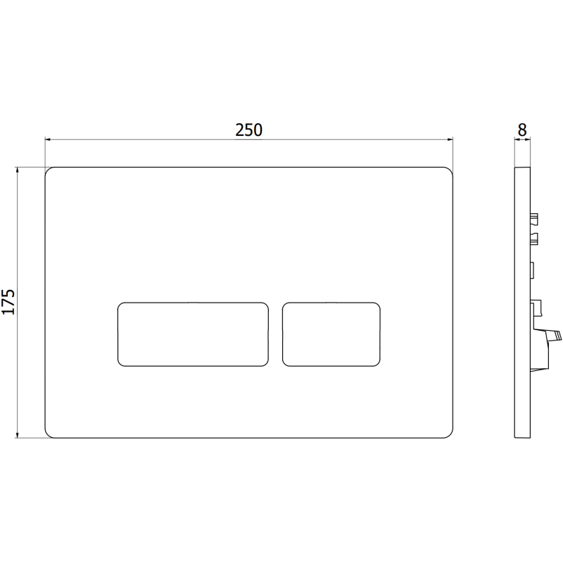 Mexen Tex 07 Spültaste, weiß - 6107-01