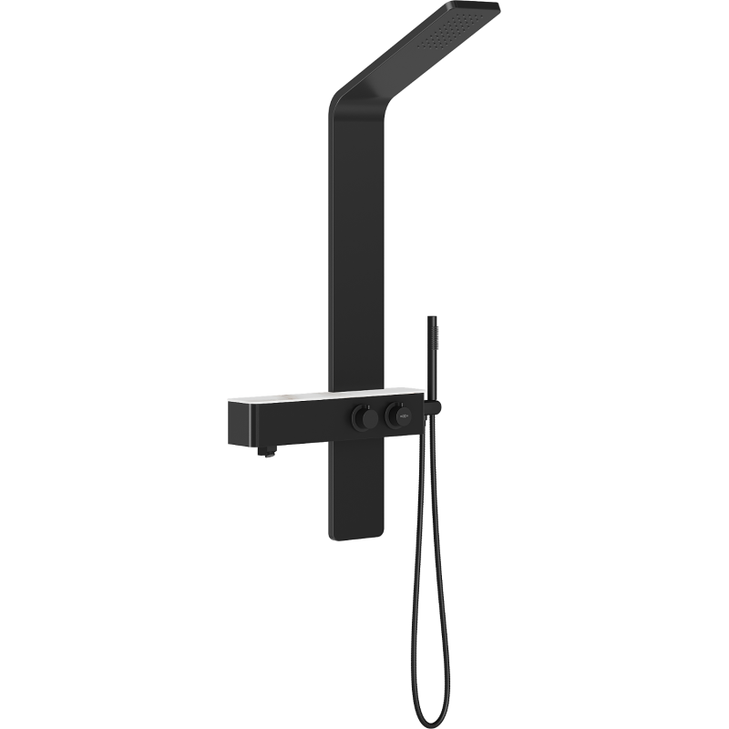 Mexen Sund Duschpaneel, schwarz - 7620-02-70