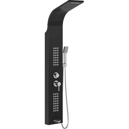 Mexen Ardo Duschpaneel mit Auslauf, schwarz - 7617-04-70