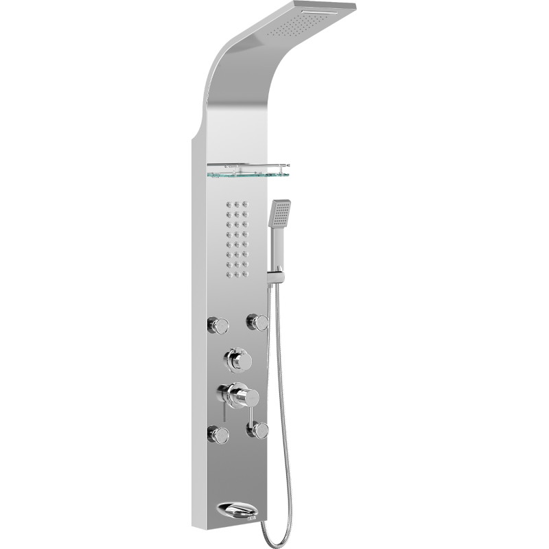 Mexen Adrox Duschpaneel mit Auslauf, Chrom - 7613-04-00