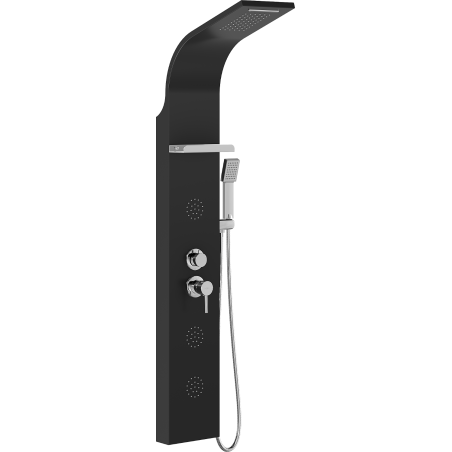 Mexen Borg Duschpaneel, schwarz - 7615-03-70