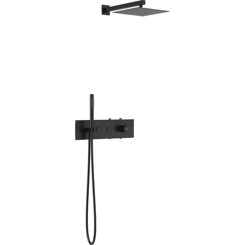 Mexen Azul Unterputz-Duschset, schwarz - 7629-03-70
