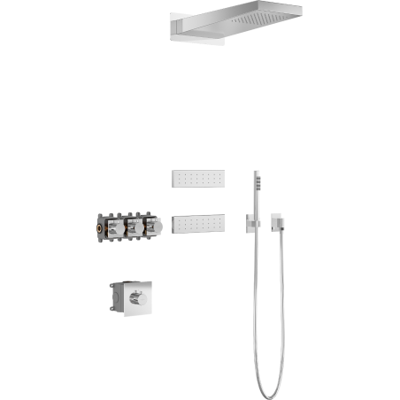 Mexen Fall Unterputz-Duschset, Chrom - 7602-04-00
