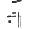 Mexen Fall Unterputz-Brauseset, schwarz - 7602-04-70