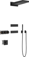 Mexen Fall Unterputz-Brauseset, schwarz - 7602-04-70
