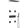 Mexen Soler Unterputz-Duschset, schwarz - 7601-04-70