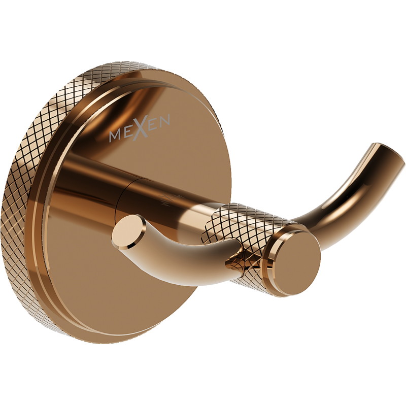Mexen Gravo doppelter Handtuchhaken, Roségold - 70A93012-60