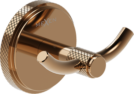 Mexen Gravo doppelter Handtuchhaken, Roségold - 70A93012-60