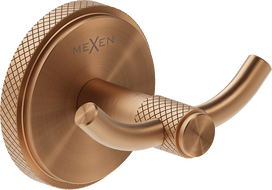 Mexen Gravo doppelter Handtuchhaken, gebürstetes Kupfer - 70A93012-65