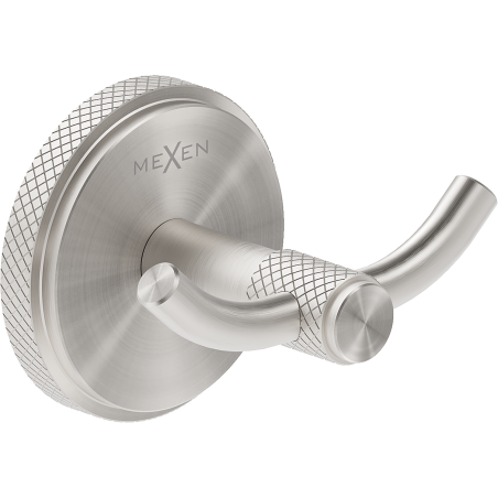 Mexen Gravo doppelter Handtuchhaken, gebürsteter Nickel - 70A93012-97
