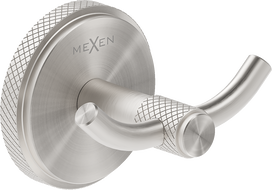 Mexen Gravo doppelter Handtuchhaken, gebürsteter Nickel - 70A93012-97