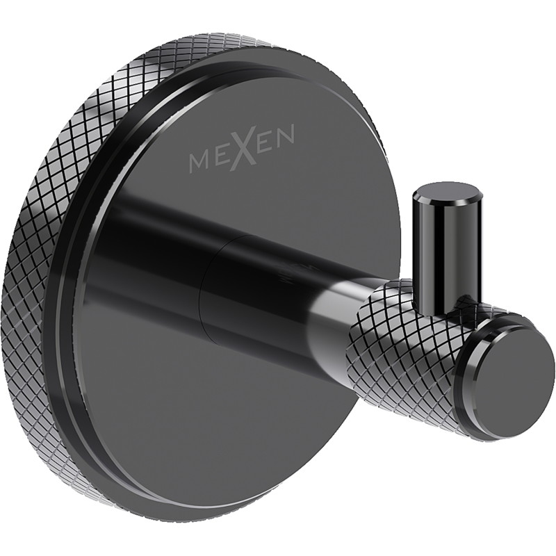 Mexen Gravo Handtuchhaken, Black Chrome - 70A93011-73