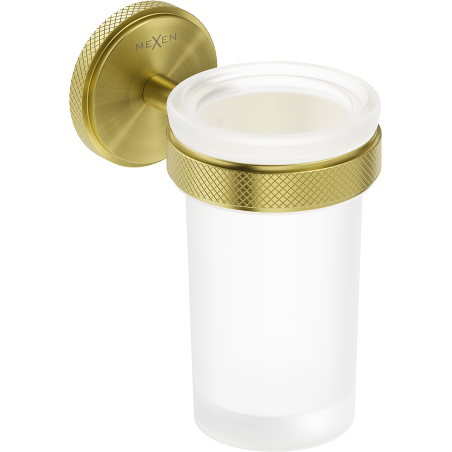Mexen Gravo Zahnputzbecher, gebürstetes Gold - 70A93051-55