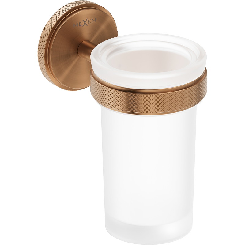 Mexen Gravo Becher für Zahnbürsten, gebürstetes Kupfer - 70A93051-65