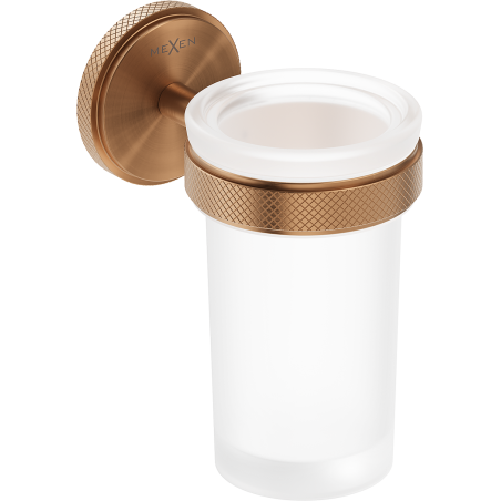 Mexen Gravo Becher für Zahnbürsten, gebürstetes Kupfer - 70A93051-65