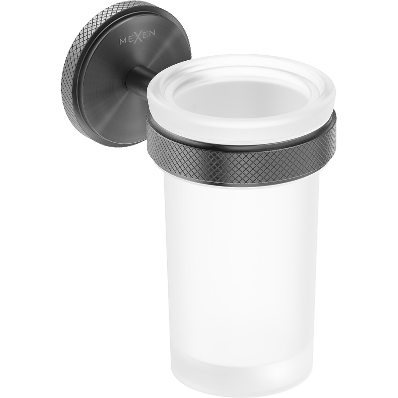 Mexen Gravo Becher für Zahnbürsten, gebürstetes Gun Gray - 70A93051-66