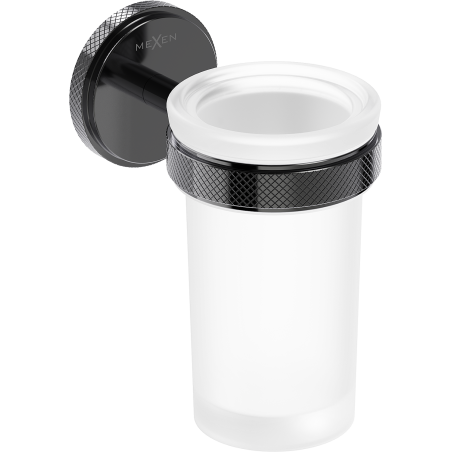 Mexen Gravo Zahnputzbecher, schwarzes Chrom - 70A93051-73