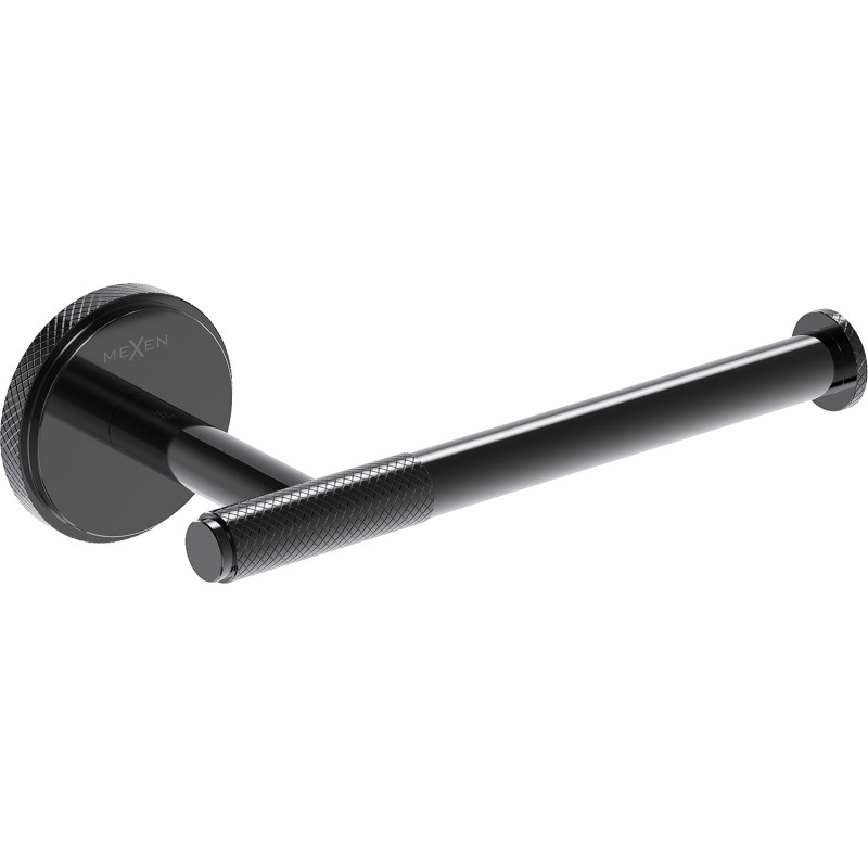 Mexen Gravo Toilettenpapierhalter, Schwarzchrom - 70A93025-73