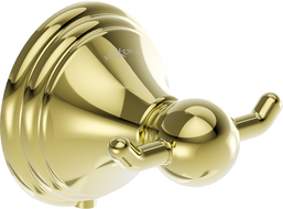 Mexen Lusso doppelter Handtuchhaken, gold - 70A16812-50