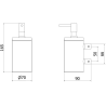 Mexen Loop Seifenspender, Gun Grey gebürstet - 70A71058-66