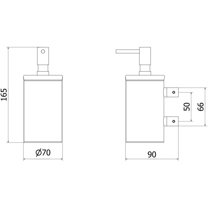 Mexen Loop Seifenspender, schwarz - 70A71058-70