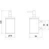 Mexen Loop Seifenspender, schwarz verchromt - 70A71058-73