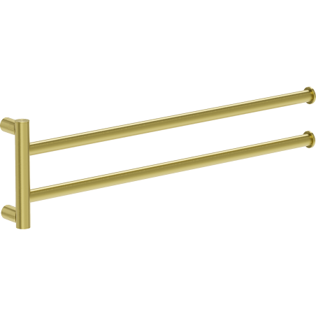Mexen Loop doppelter drehbarer Handtuchhalter, gebürstet gold - 70A71049-55