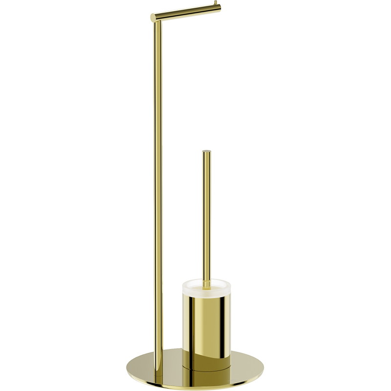 Mexen Loop stehende Toilettenbürste mit Papierhalter, gold - 70A71095-50