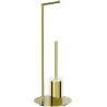 Mexen Loop stehende Toilettenbürste mit Papierhalter, gold - 70A71095-50